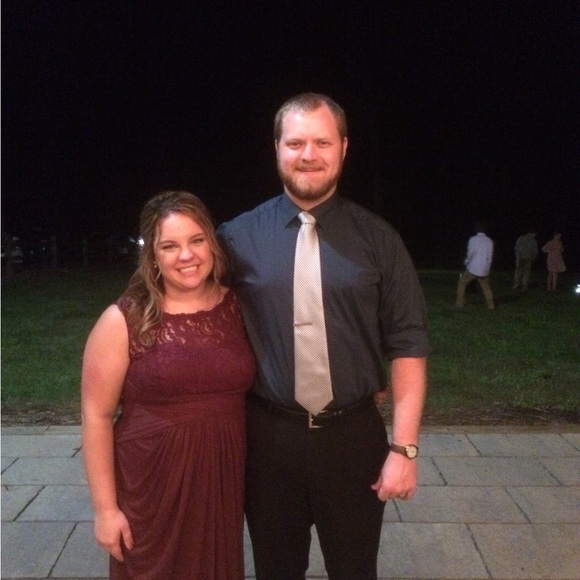 David’s Bridal Wine-colored Bridesmaid Dress - Picture 5 of 6